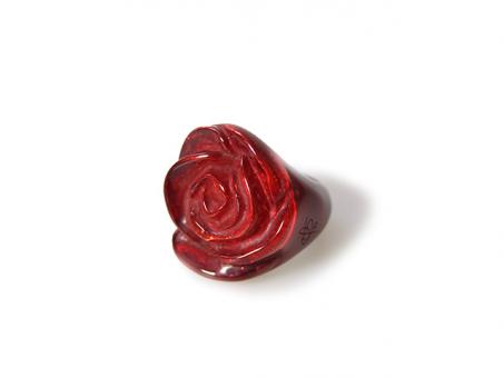 Ring Rose bordeaux Glitzer Gr.54 